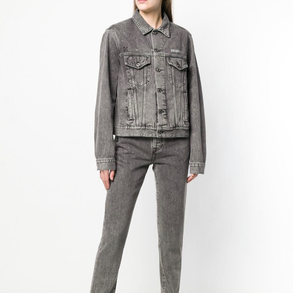 Off-White Gray Denim Jacket-Offer!!!